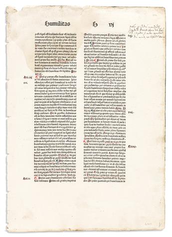 Incunabula Leaves, Petrarch & Others: Twenty Examples. [from] Petrarchs Opera Latina.